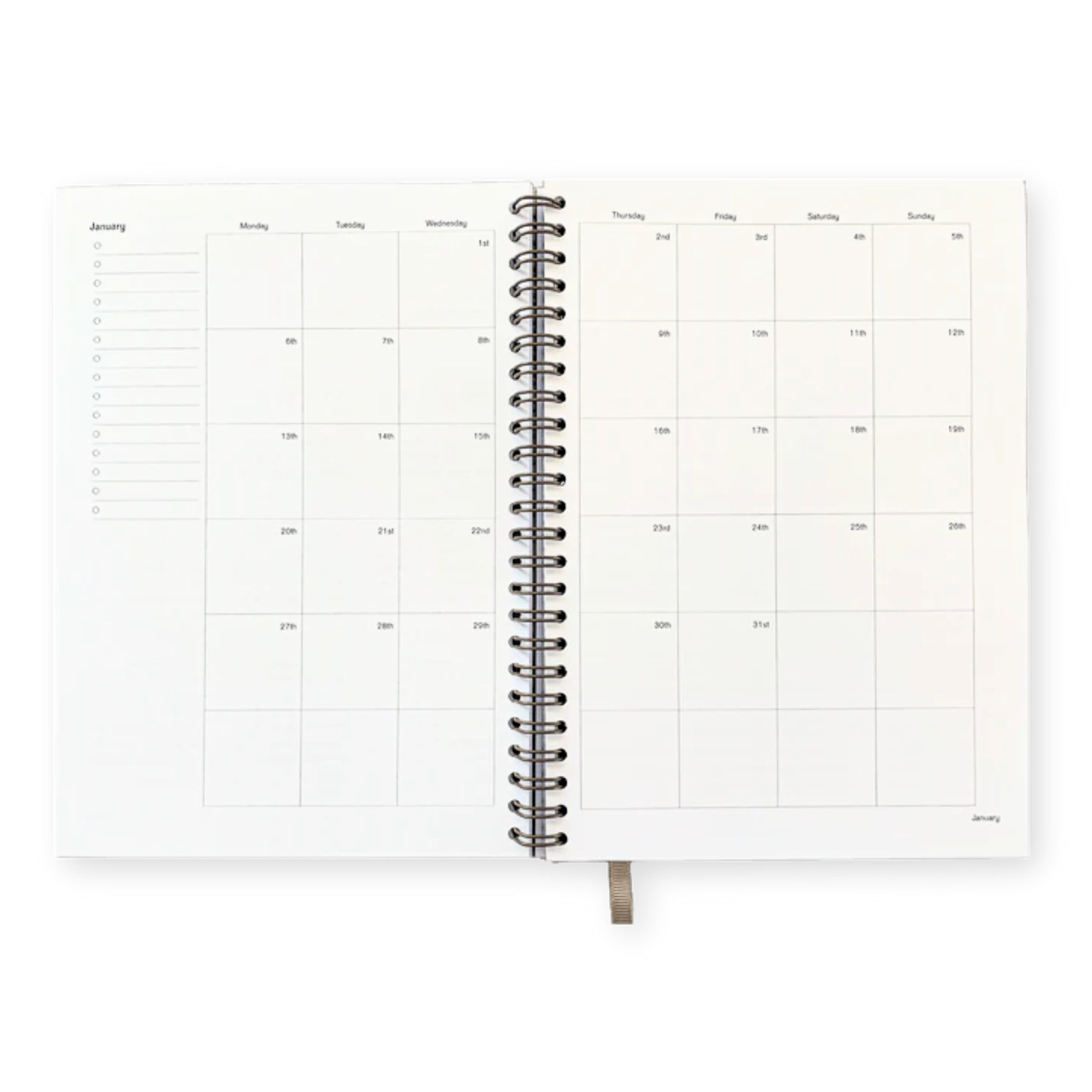 2025 Weekly A5 Diary - Mulberry Red