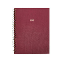 red dated weekly planner