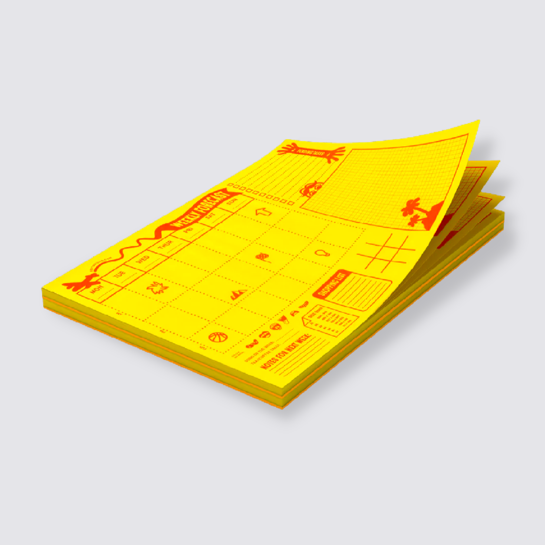 Weekly Desk Pad in Yellow
