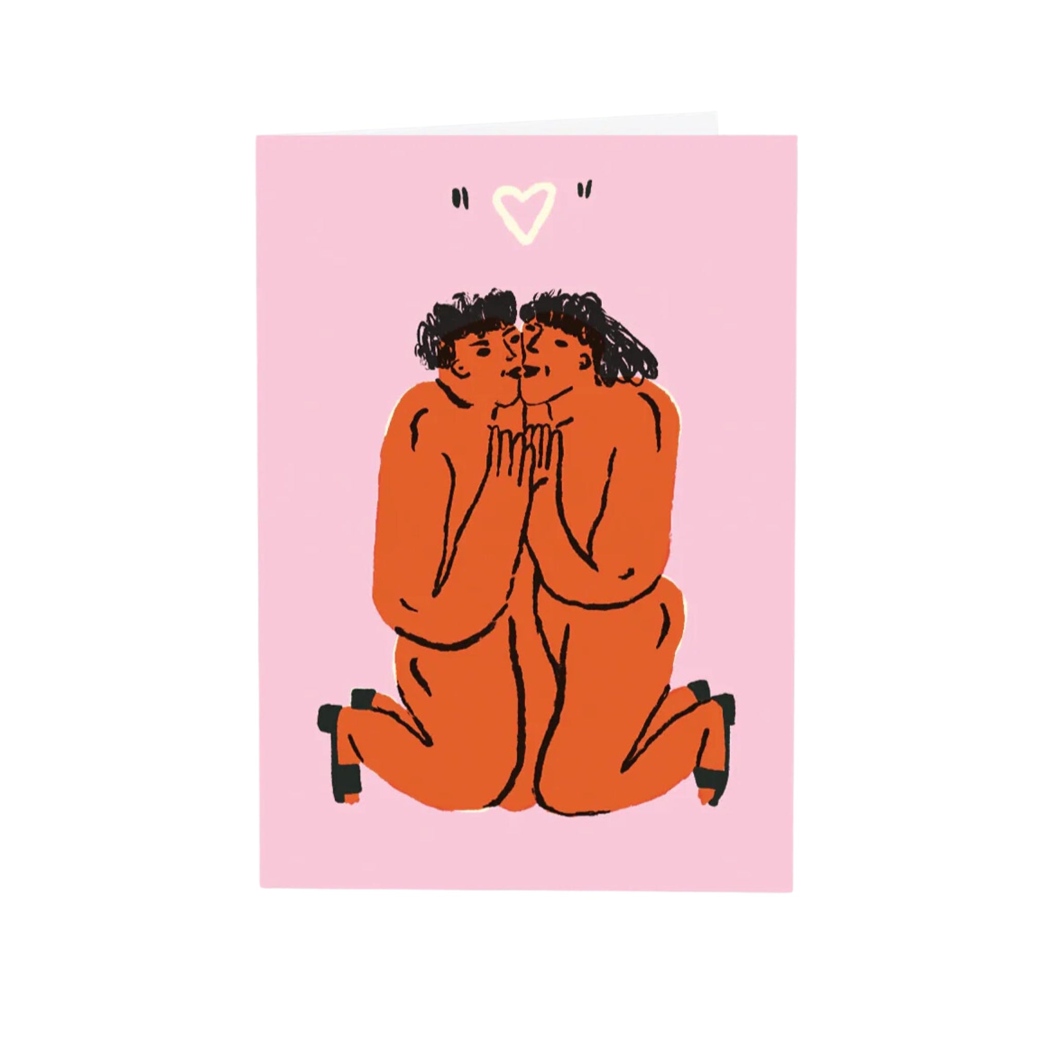 Pink Two Lovers Greetings CArd