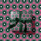 Wrapping Paper, Pink & Green geometric print. Fun festive themed high quality wrapping paper. 