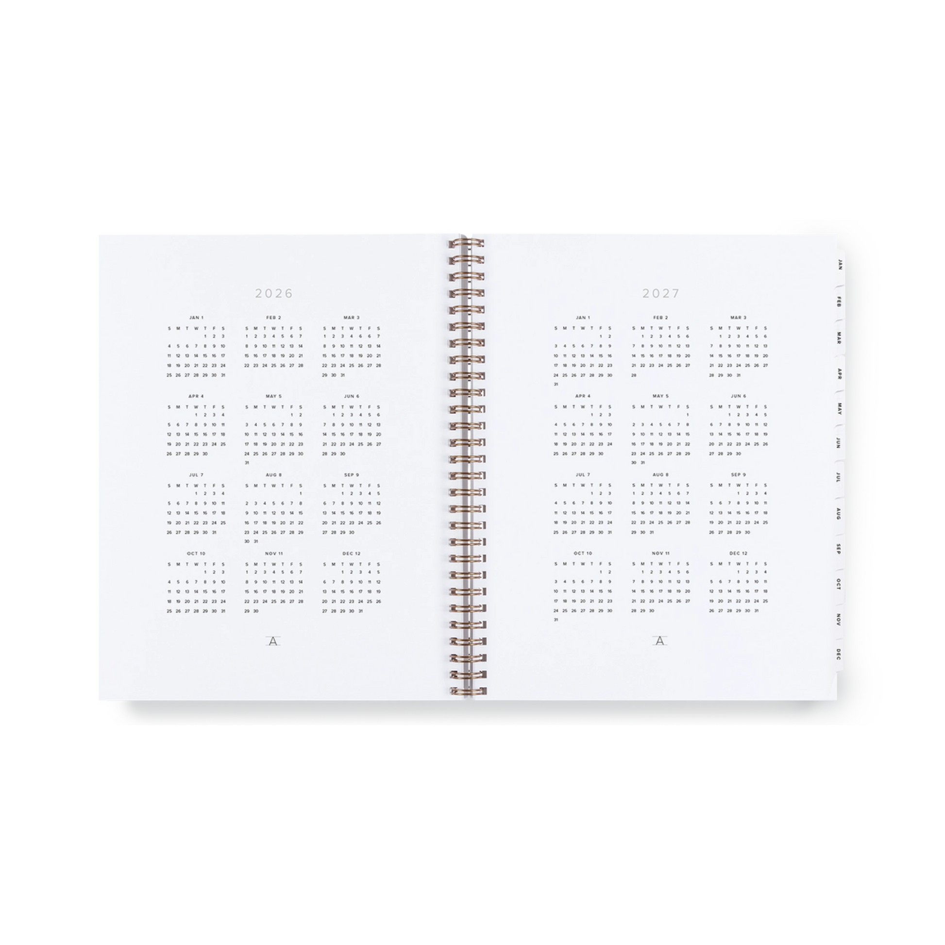 2026 Compact Task Planner - Charcoal Grey