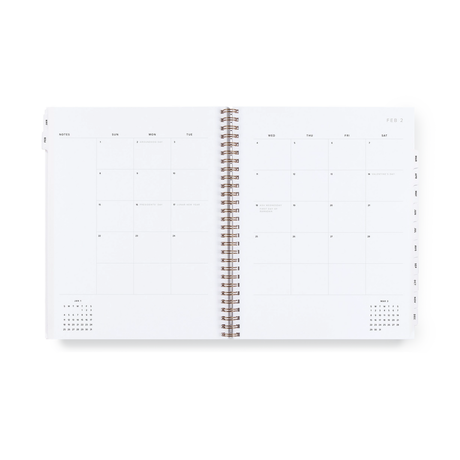 2026 Compact Task Planner - Charcoal Grey