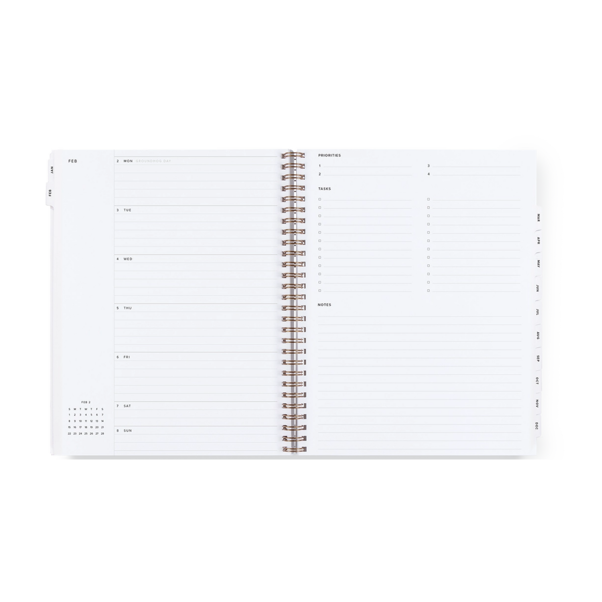 2026 Compact Task Planner - Charcoal Grey