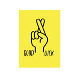 Yellow good luck card