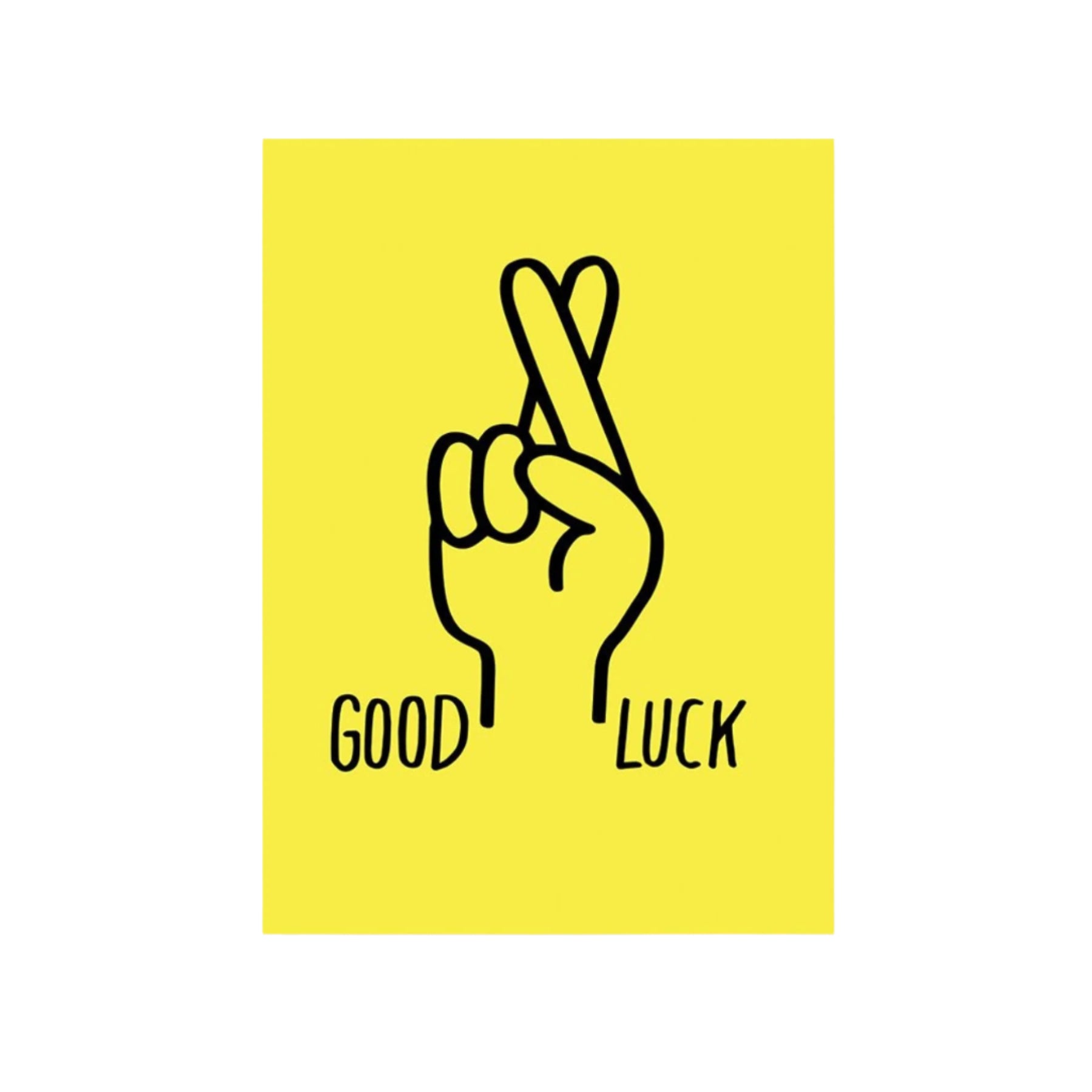 Yellow good luck card