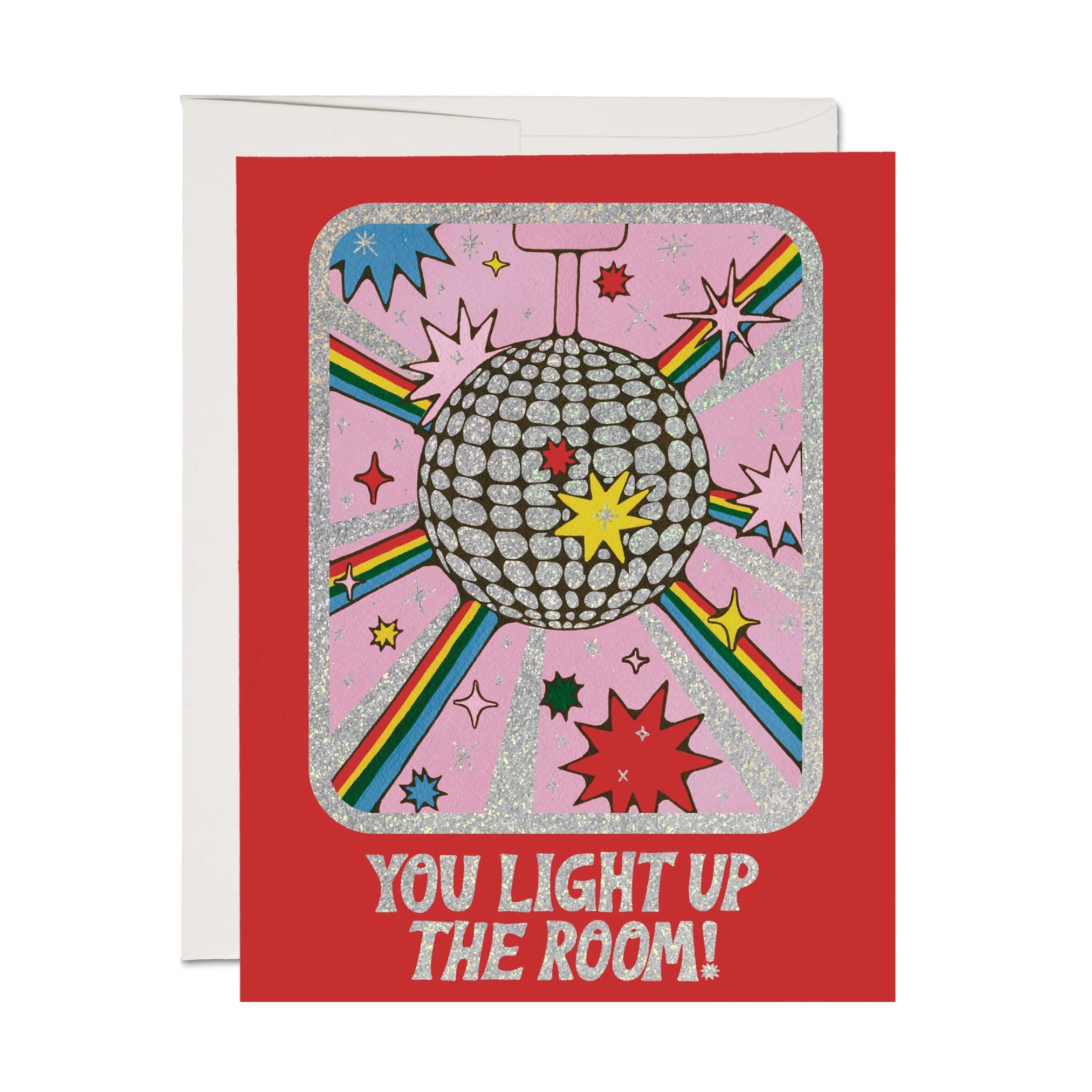 you light up the room red card with envelope