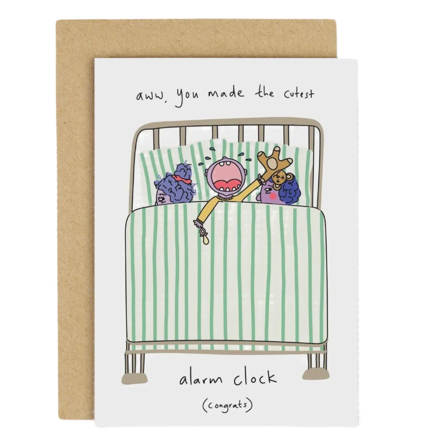 Cutest Alarm Clock Baby Card