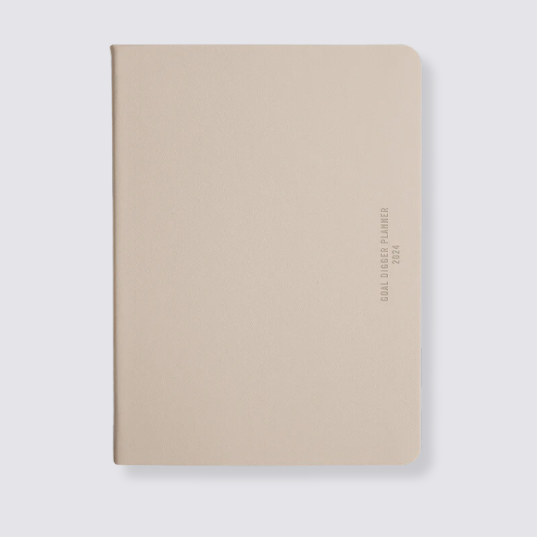 Beige sand B5 goal digger planner 2024