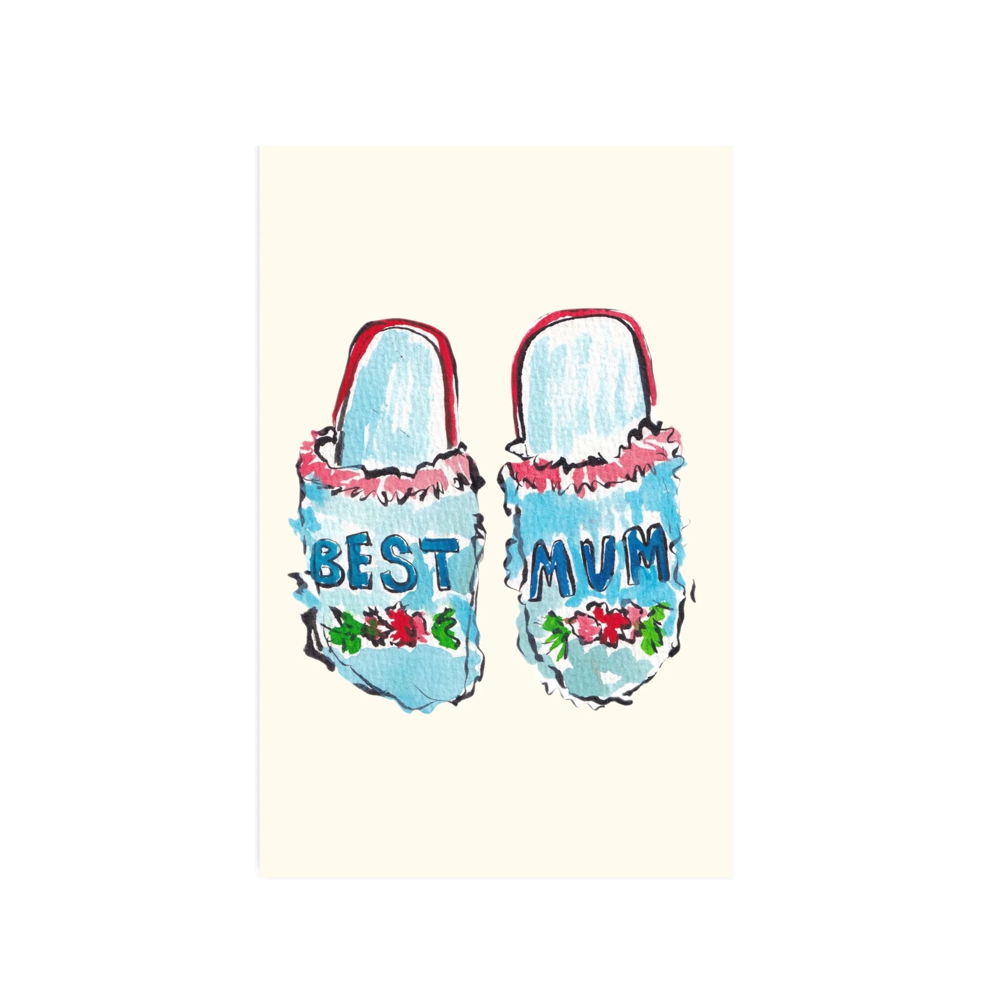 Best Mum Slippers Card