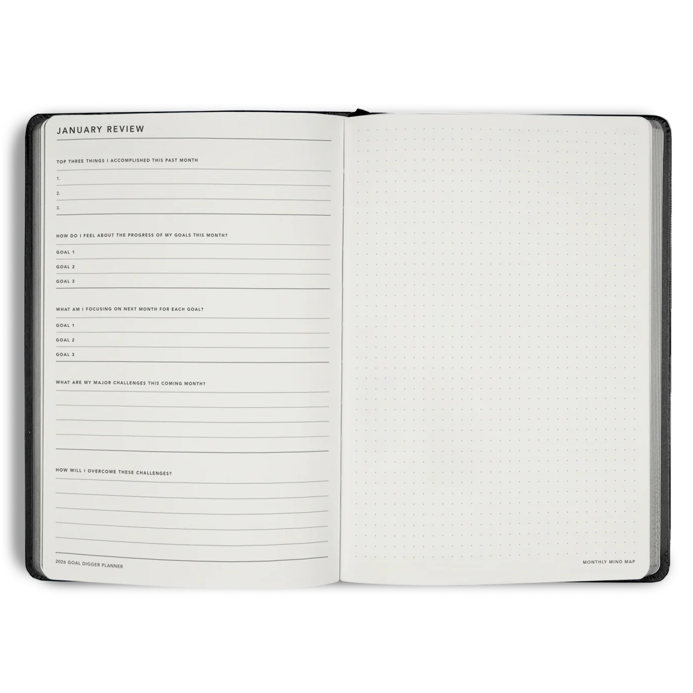 2026 Goal Digger Diary - Bold / Black