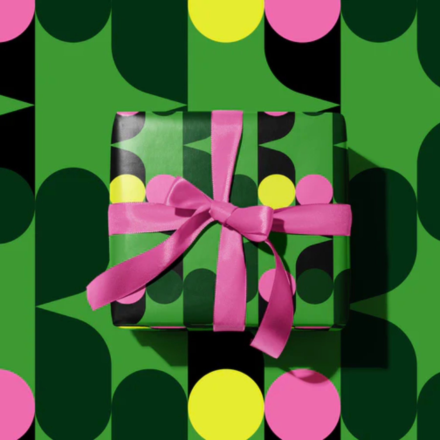 bold retro gift wrap