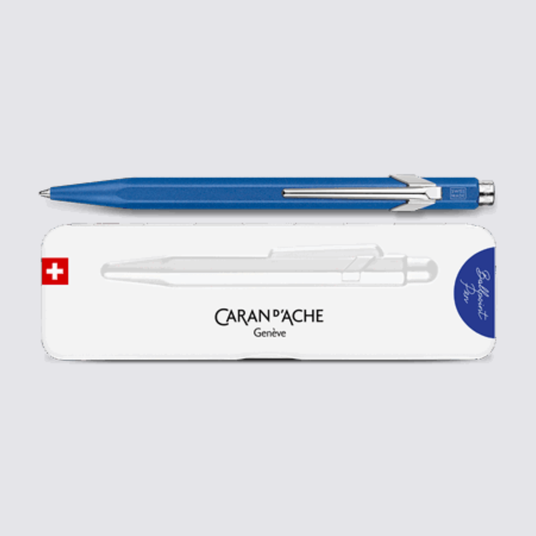 caran dache colormat blue pen