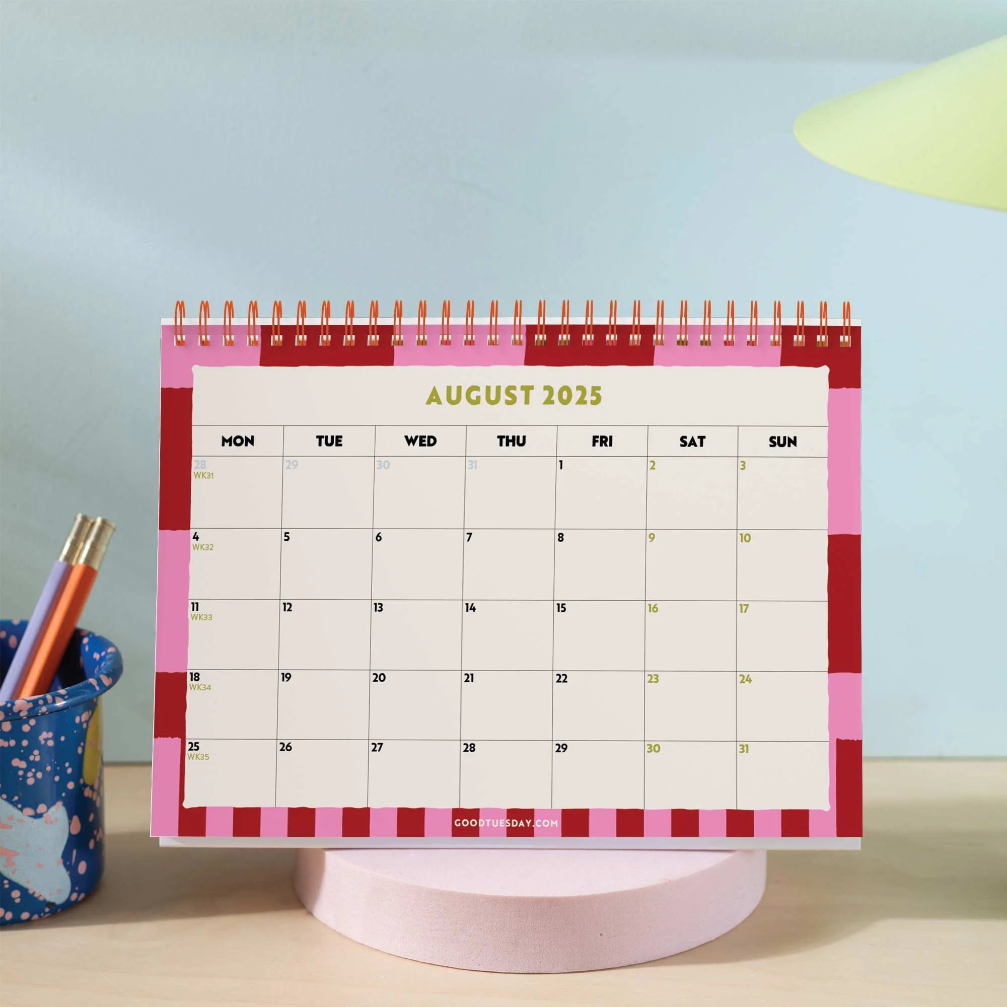 Good Tuesday Checks and Stripes 2025 - 2026 Academic Year Calendar 