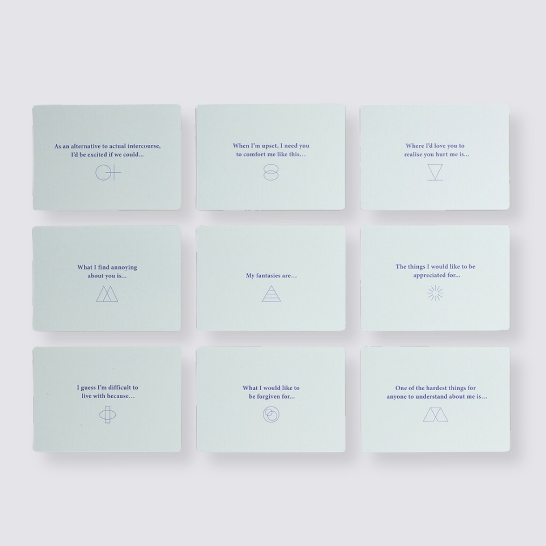 Emotional conversation cards for couples