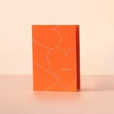embossed hearts valentines Card