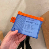 Extra small blue mesh pouch