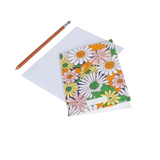 Bright flower power blank card