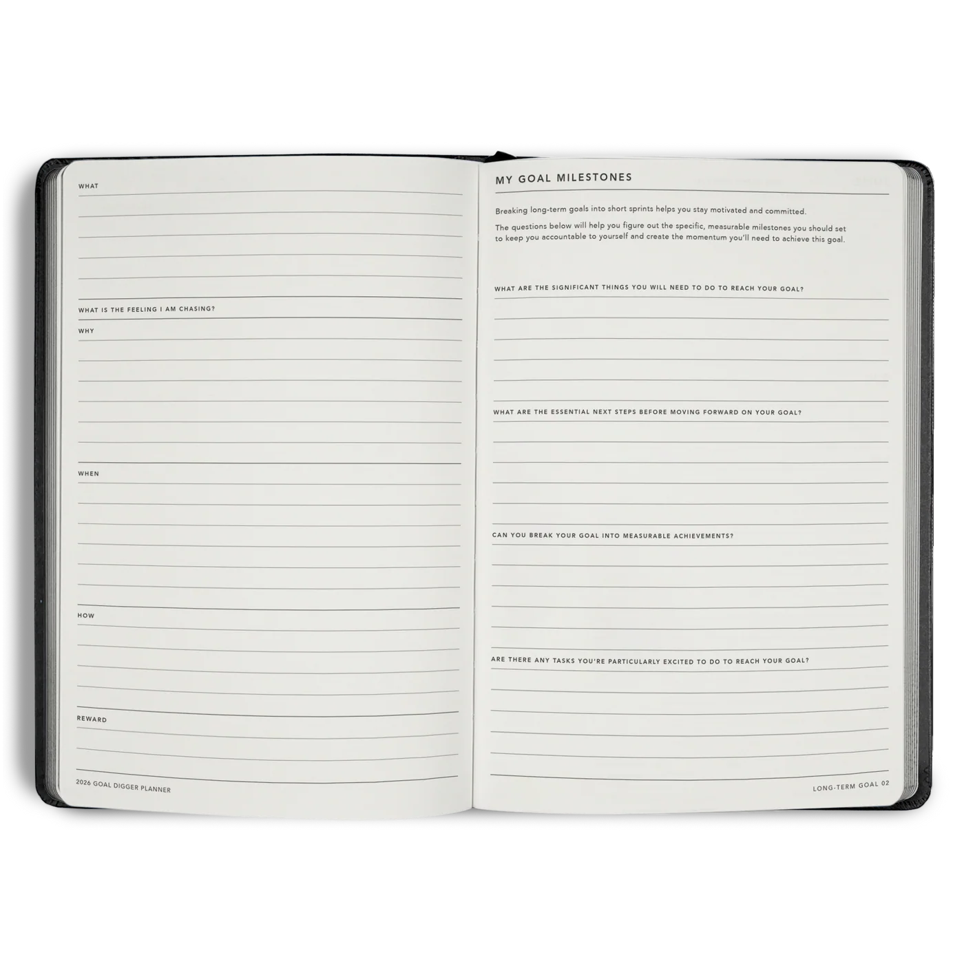 2026 Goal Digger Diary - Bold / Black