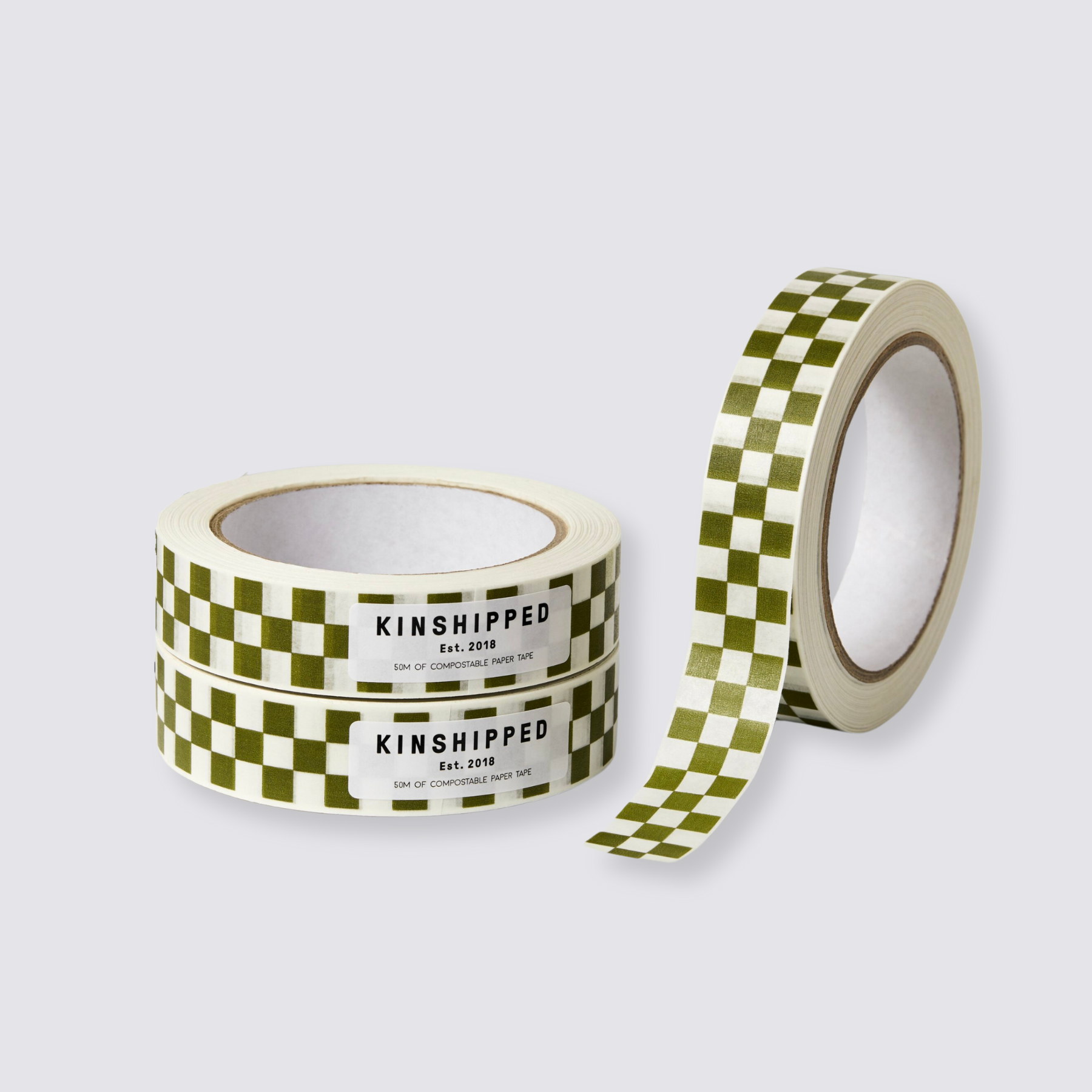 Green checkered paper tape