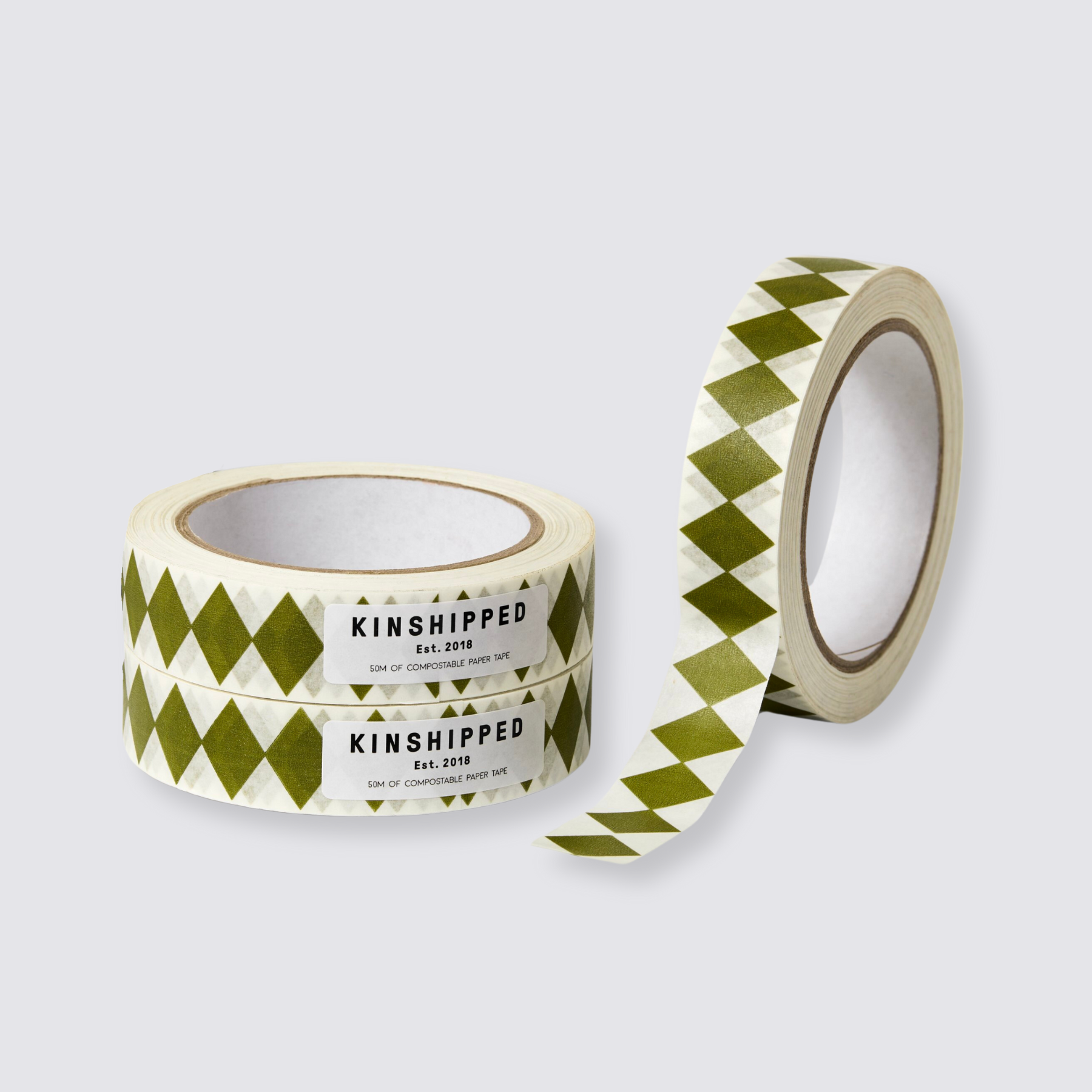 Green diamond paper tape