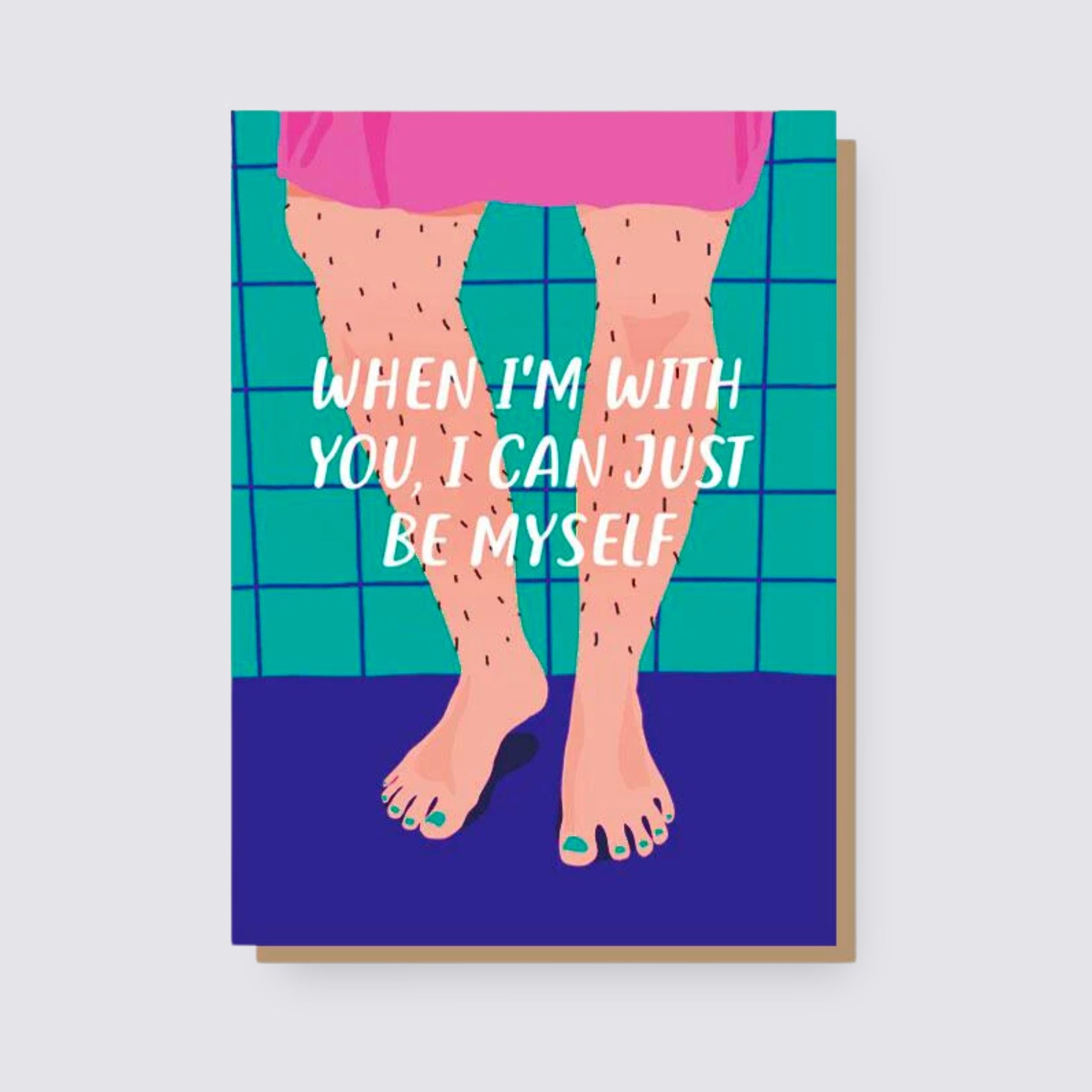 hairy leg valentines card