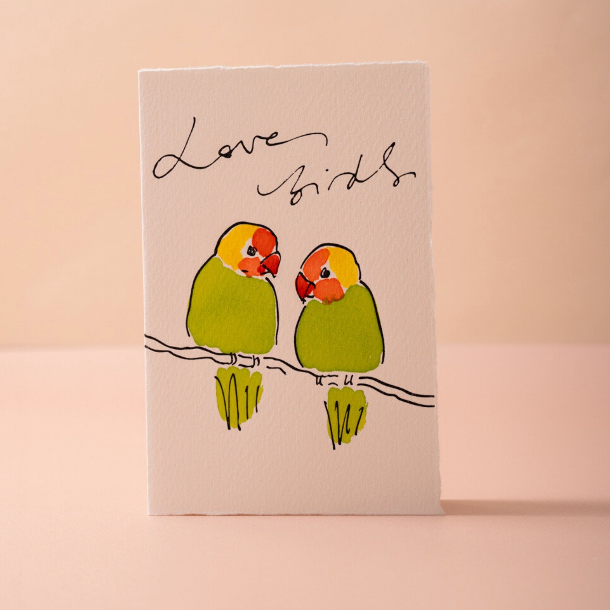 love birds greetings card