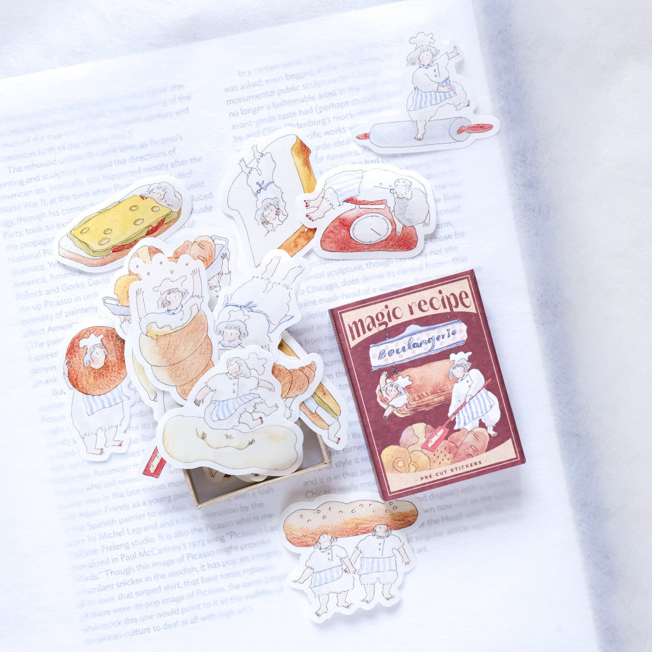 whimsical matchbox sticker set
