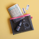 Mesh Pouch Pencil Case Medium - Blue Pink