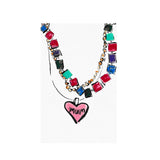 Mums necklace greetings card
