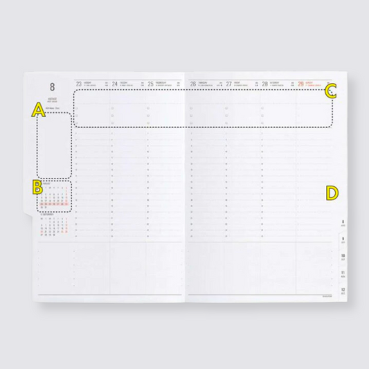 2024 Nahe Weekly Diary - Yellow