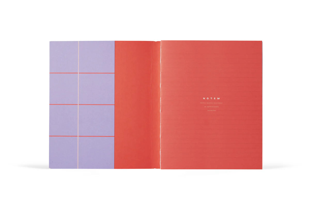 Notem notebook lilac large check design
