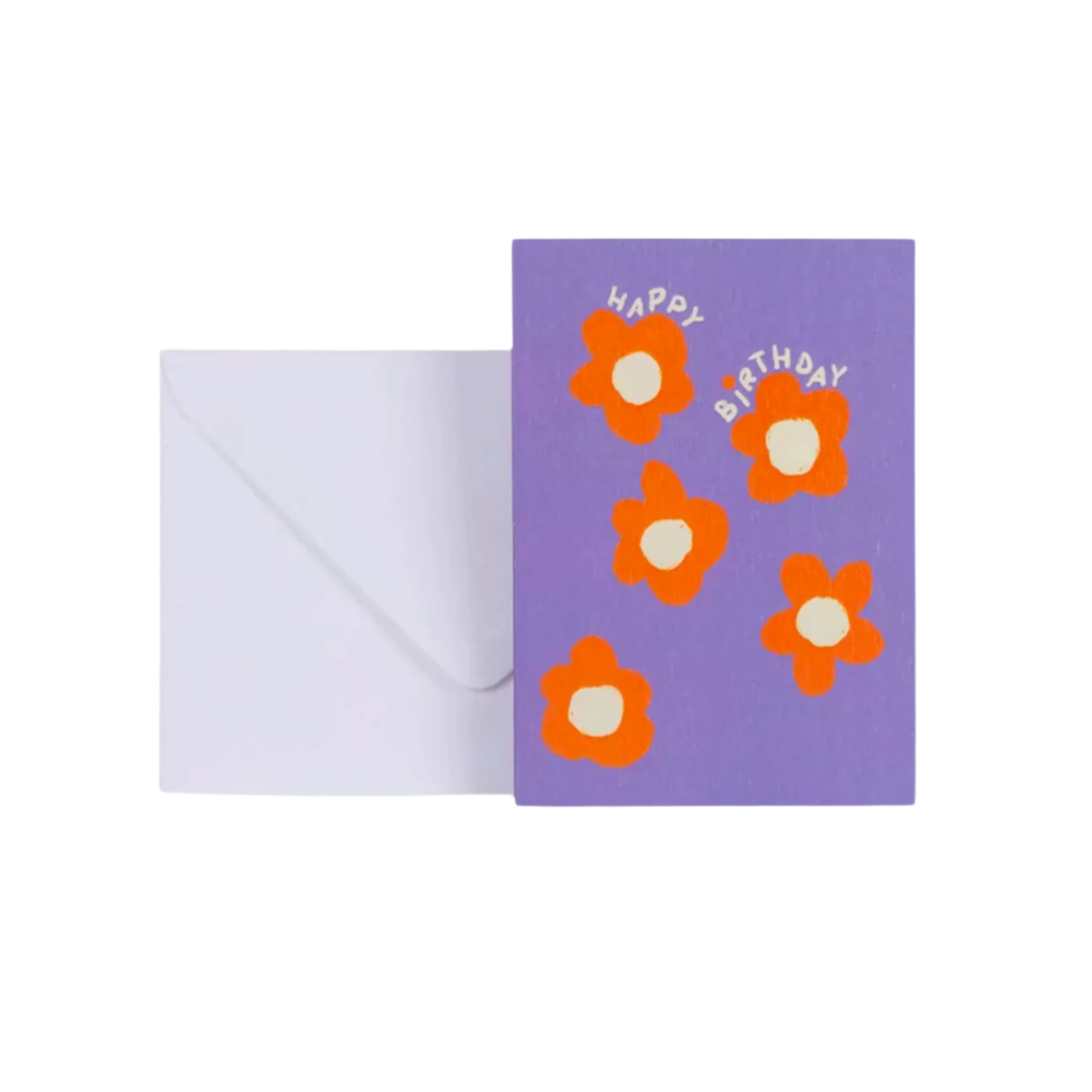 Birthday card with orange flowers