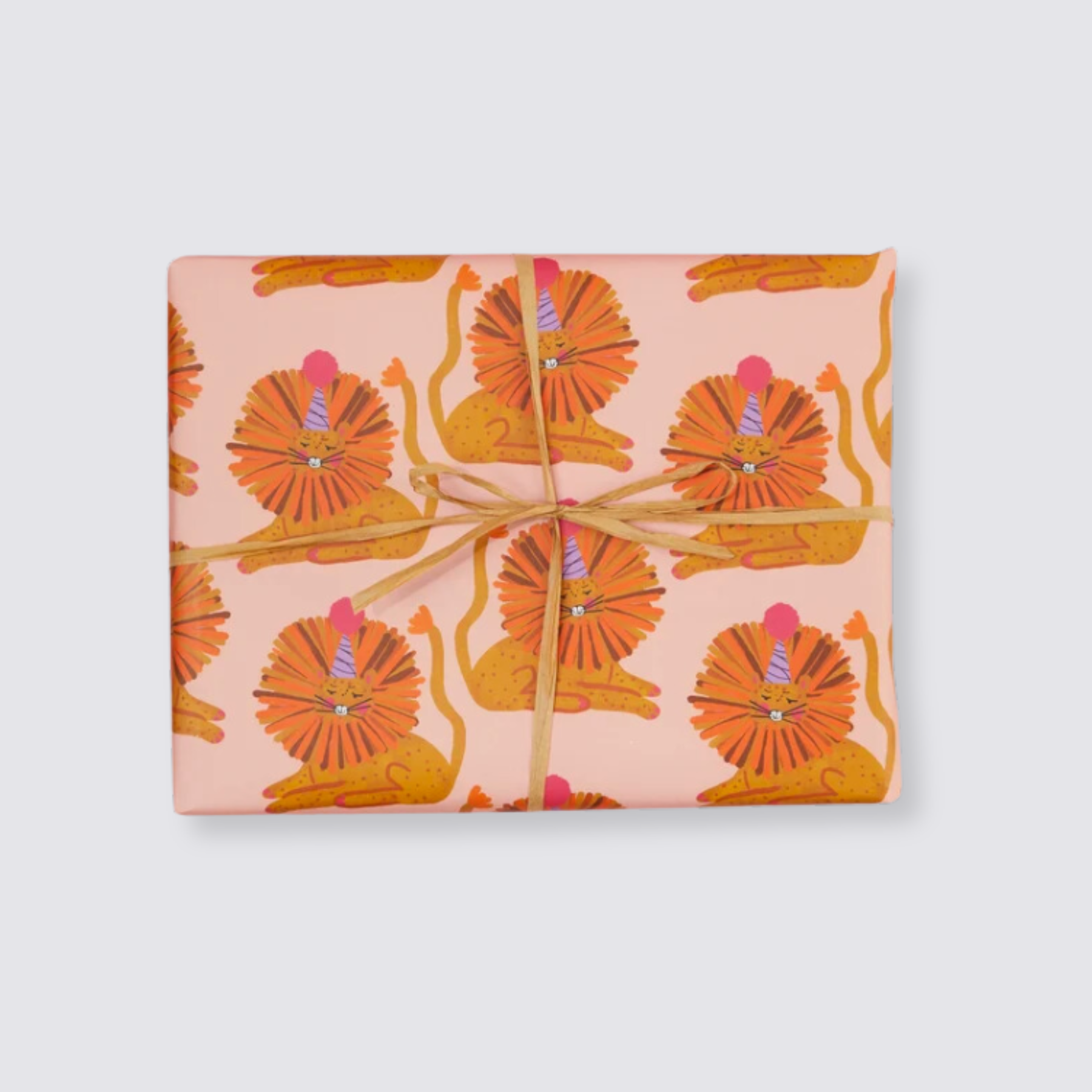 Party lion wrapping paper