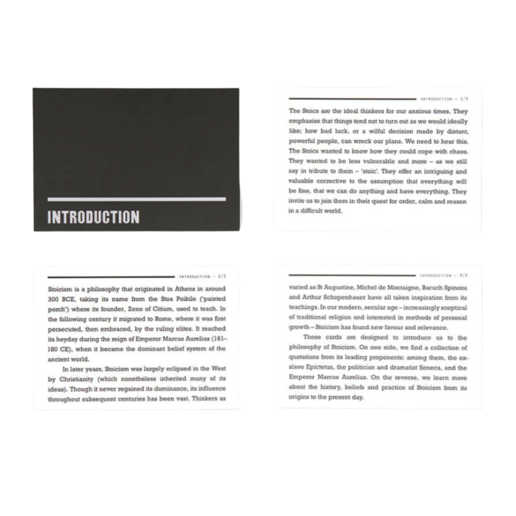 Stoicism philosophy cards