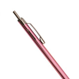 Pink pocket pen on white background