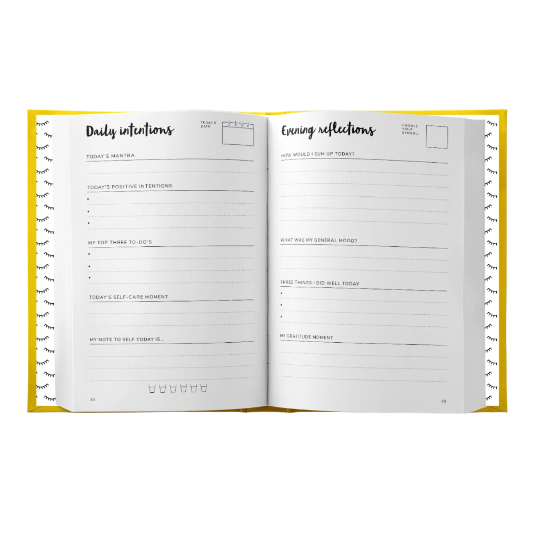Positive planner intentions and reflection journal