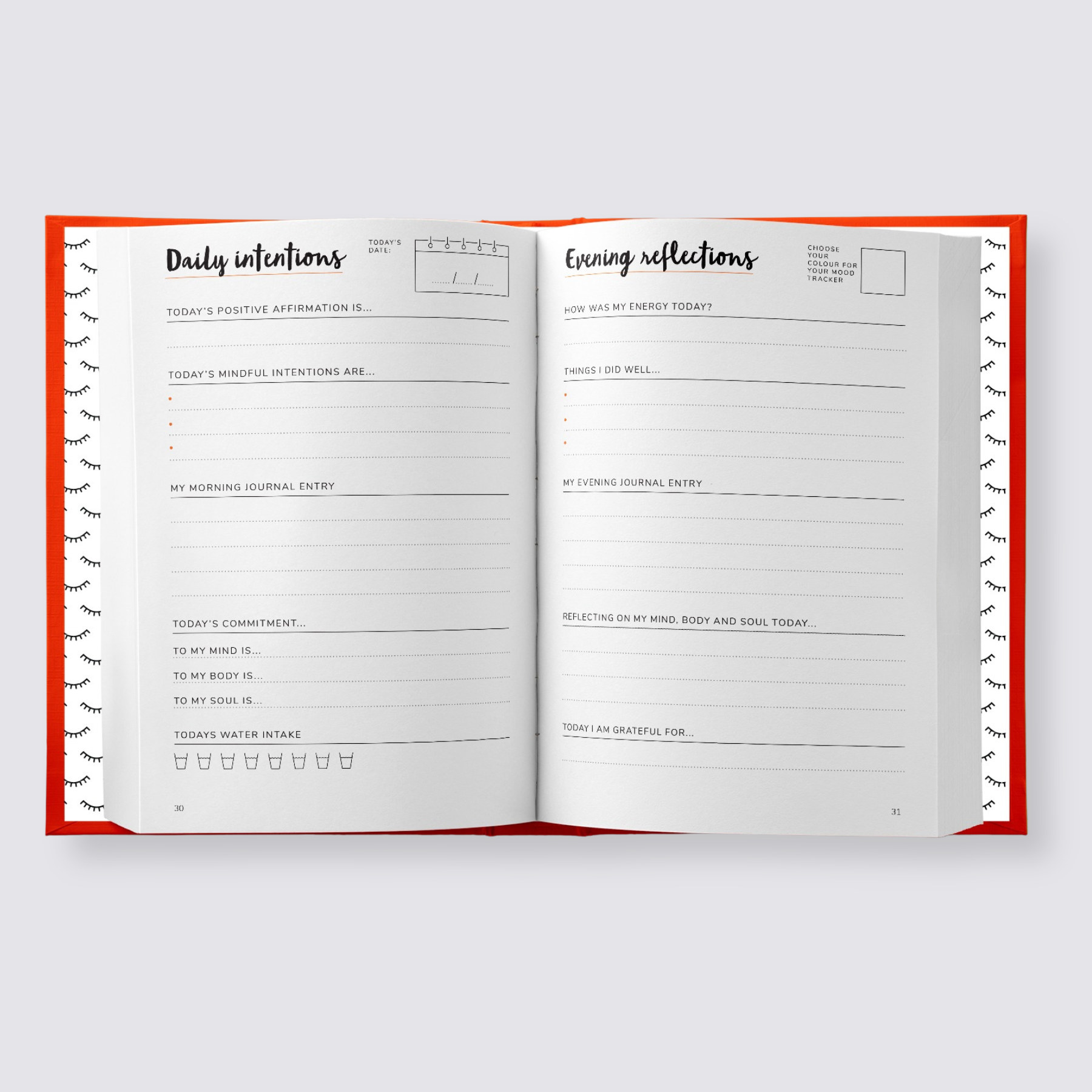 Interntions and reflections wellness journal