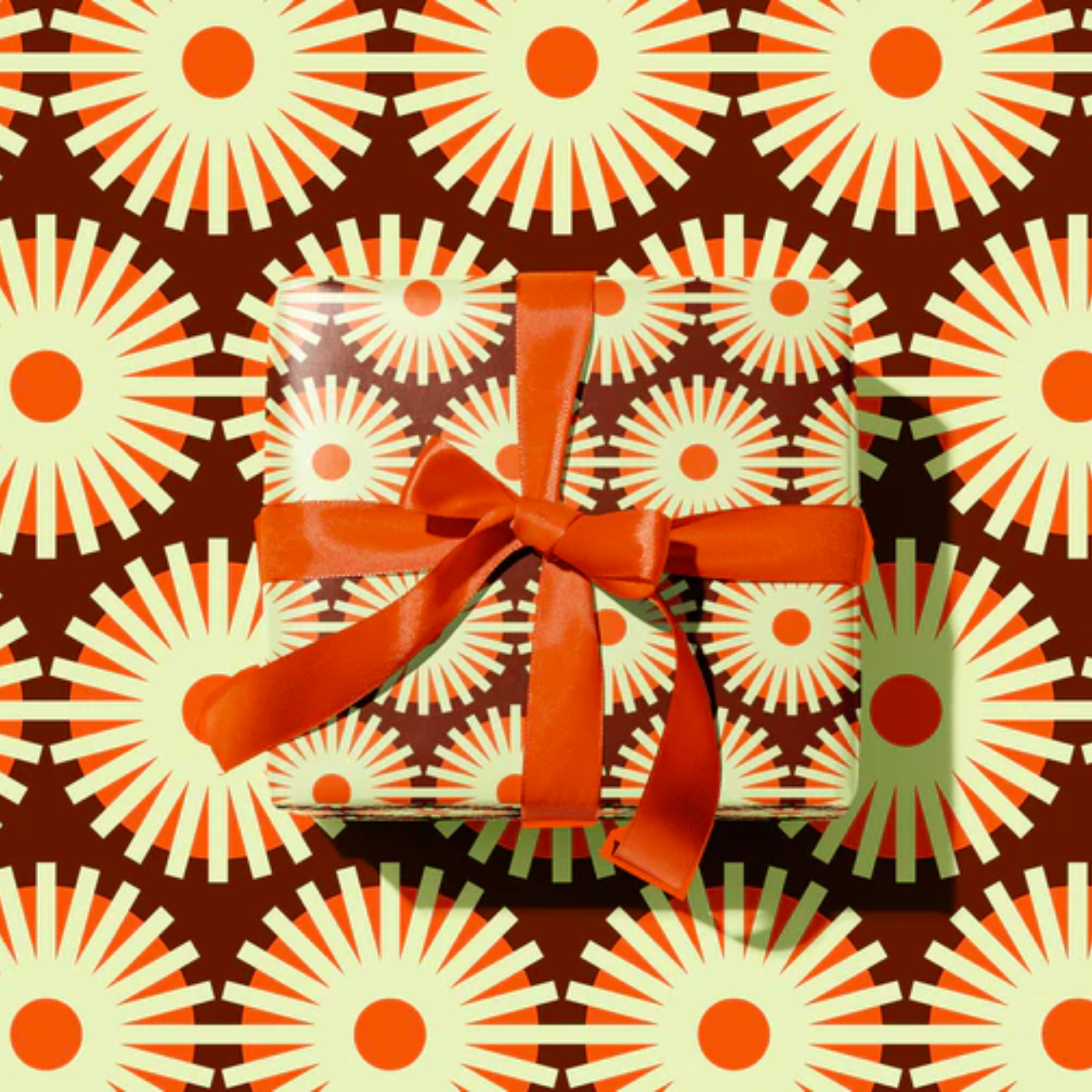 retro festival gift wrap