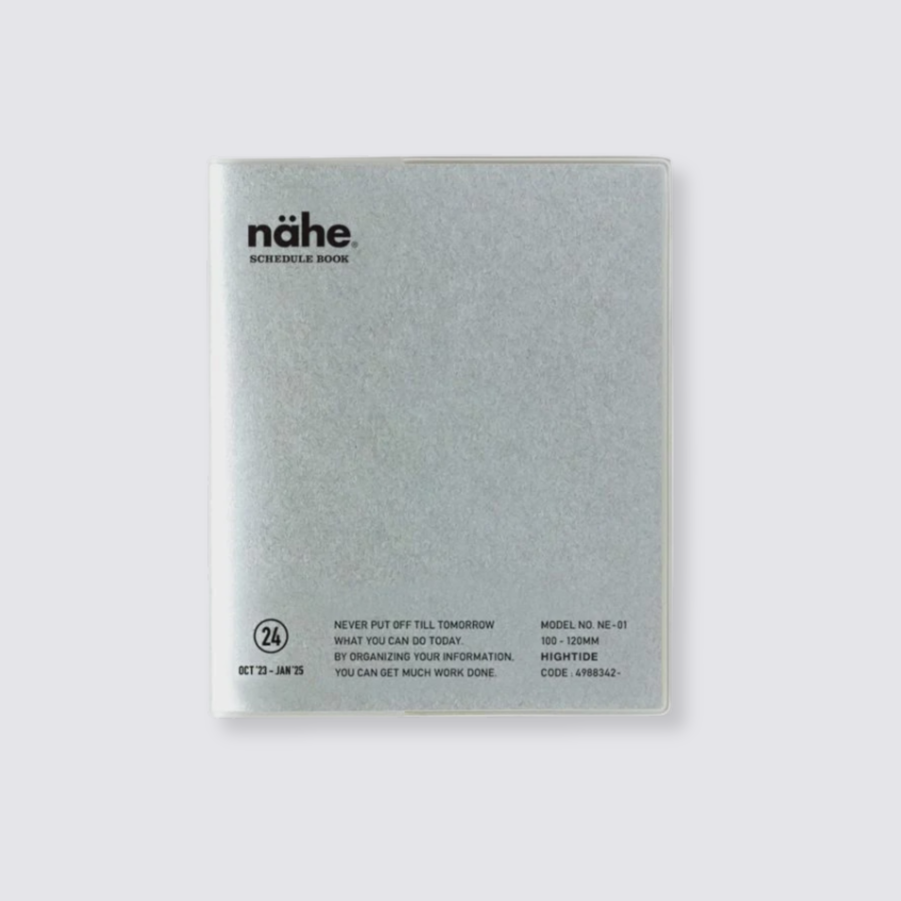 Silver pocket monthly planner nahe