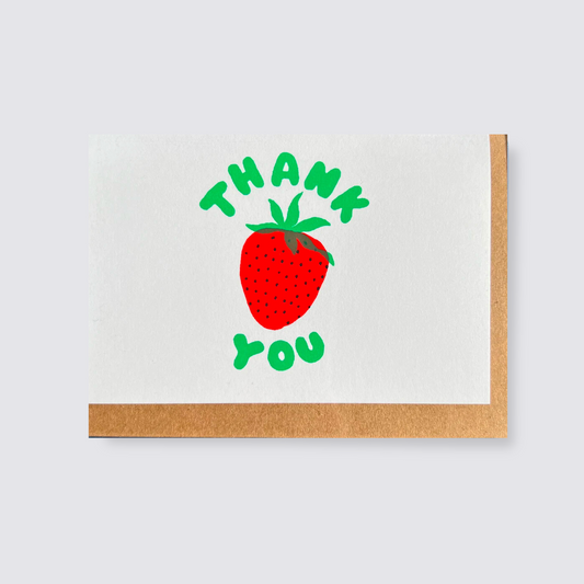 Handprinted Strawberry Notecards - Set of 6