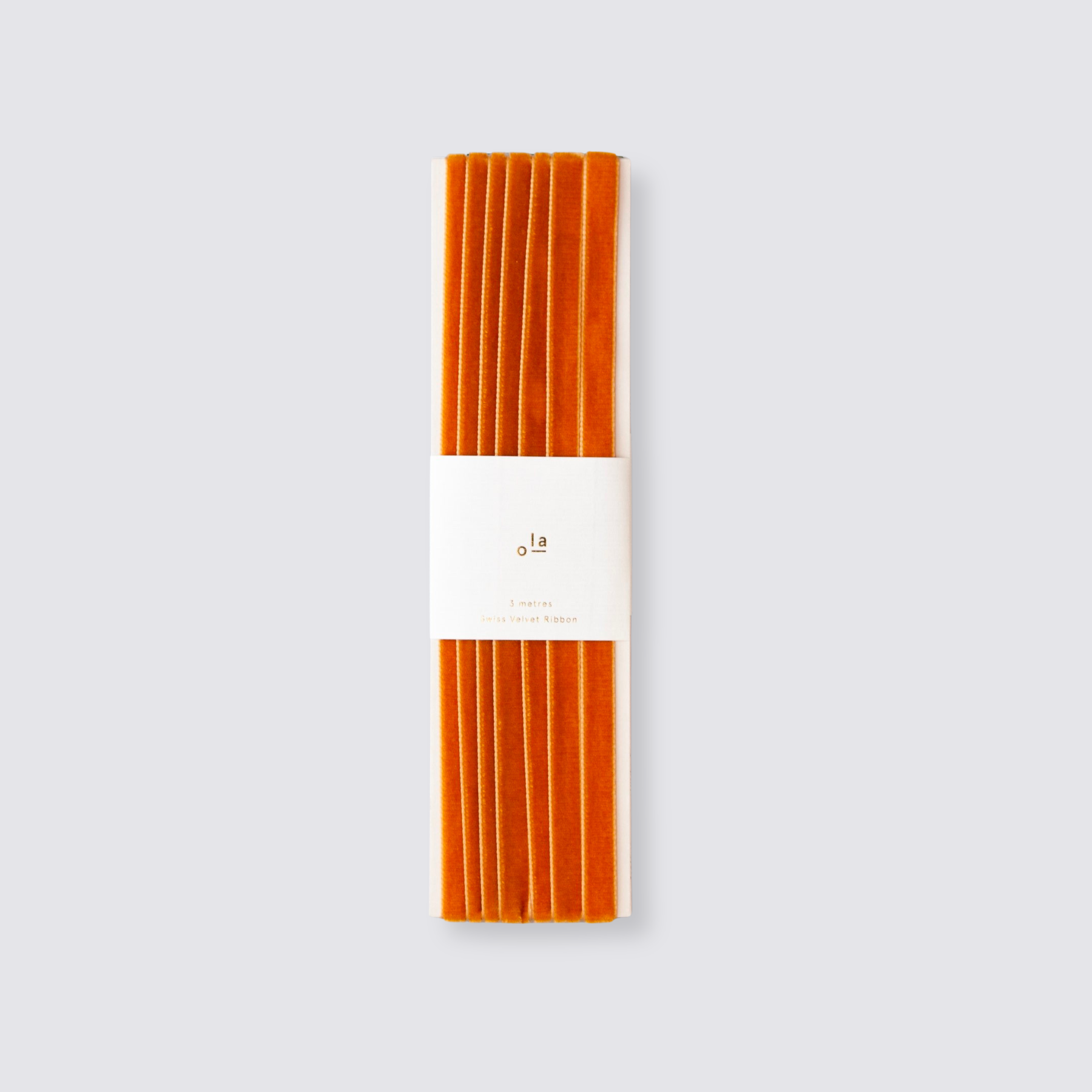 ochre orange swiss velvet ribbon