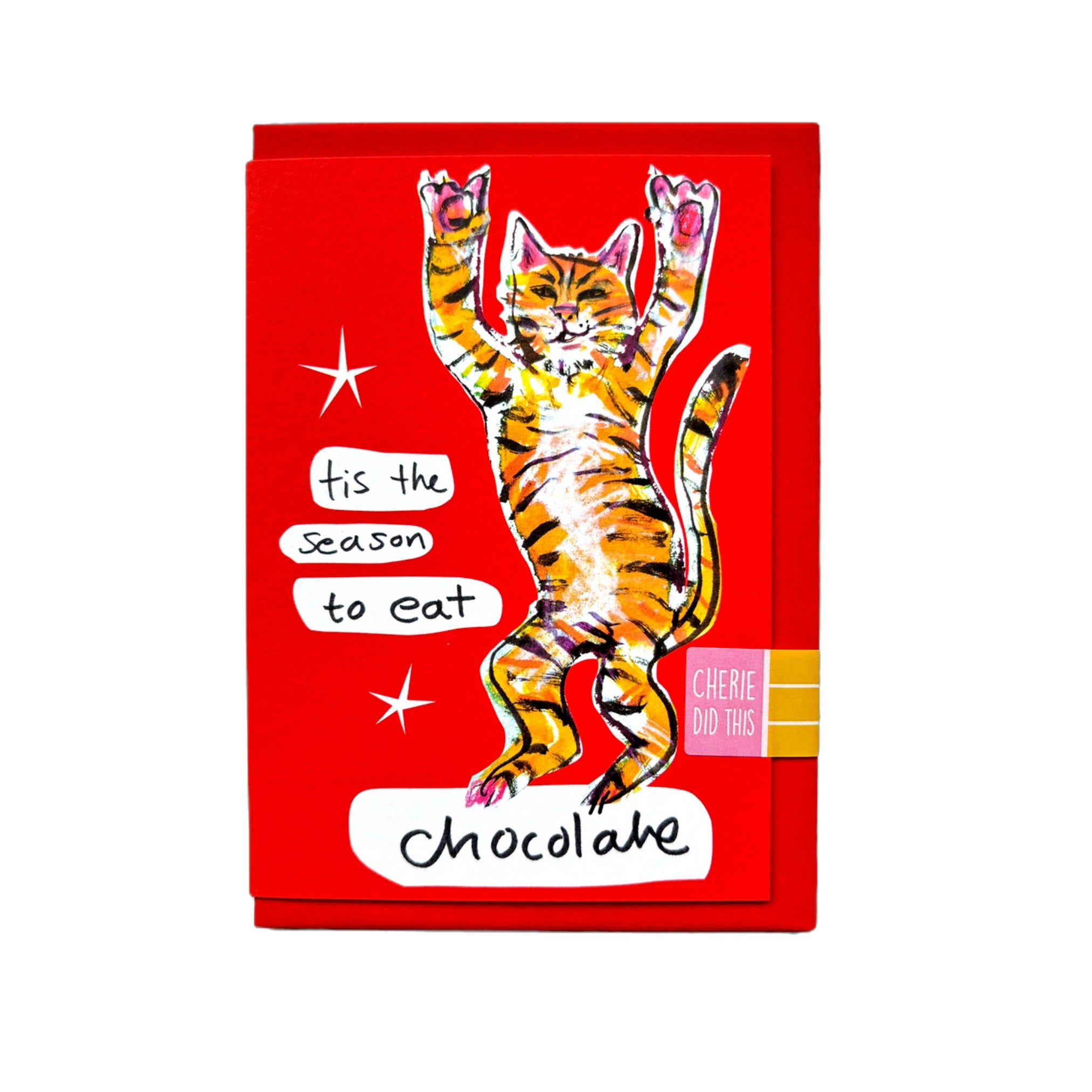 Tis the season to eat chocolate xmas card