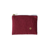 Red Pencil case with zip up design - made in Portugal. Water repellent. 