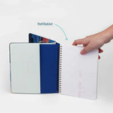 Refillable Wirebound Sketchbook - Burgundy