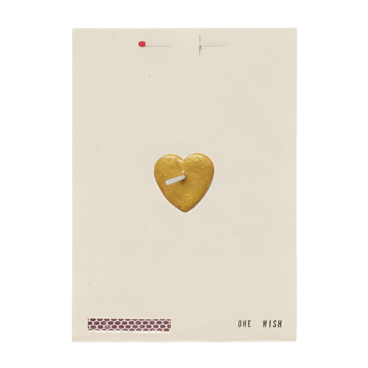 Gold Heart Wish Card