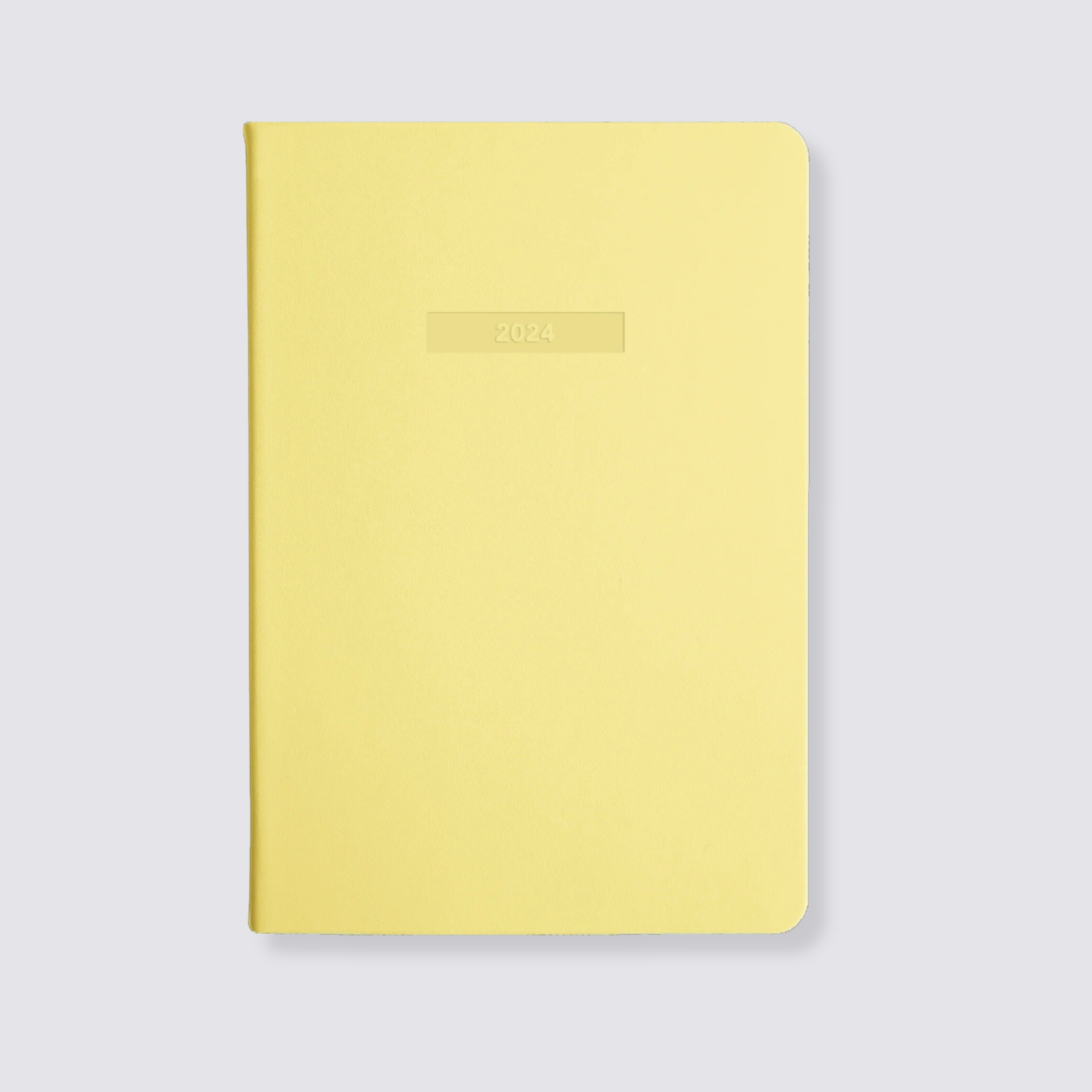 Yellow weekly spread diary 2024 A5