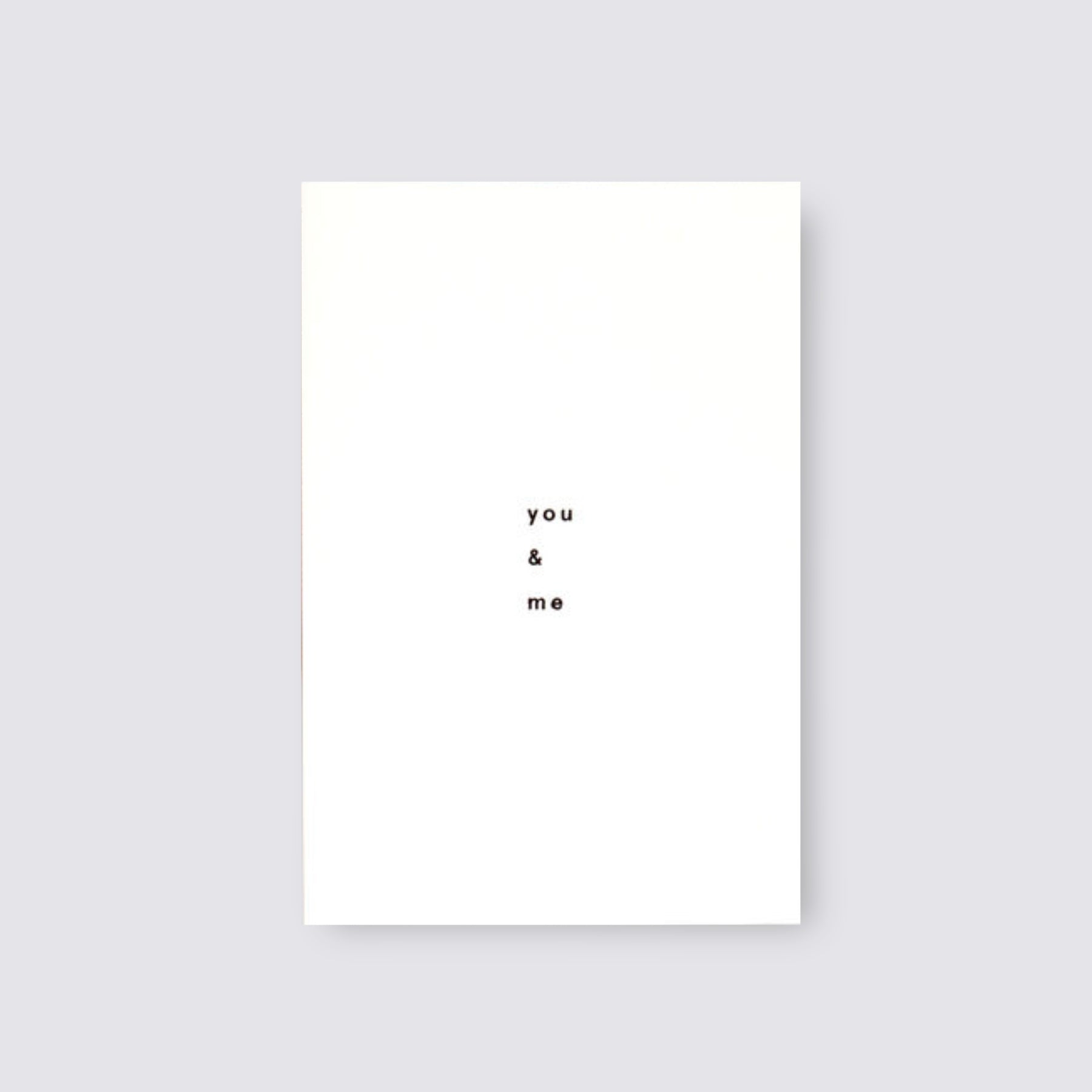 you and me card