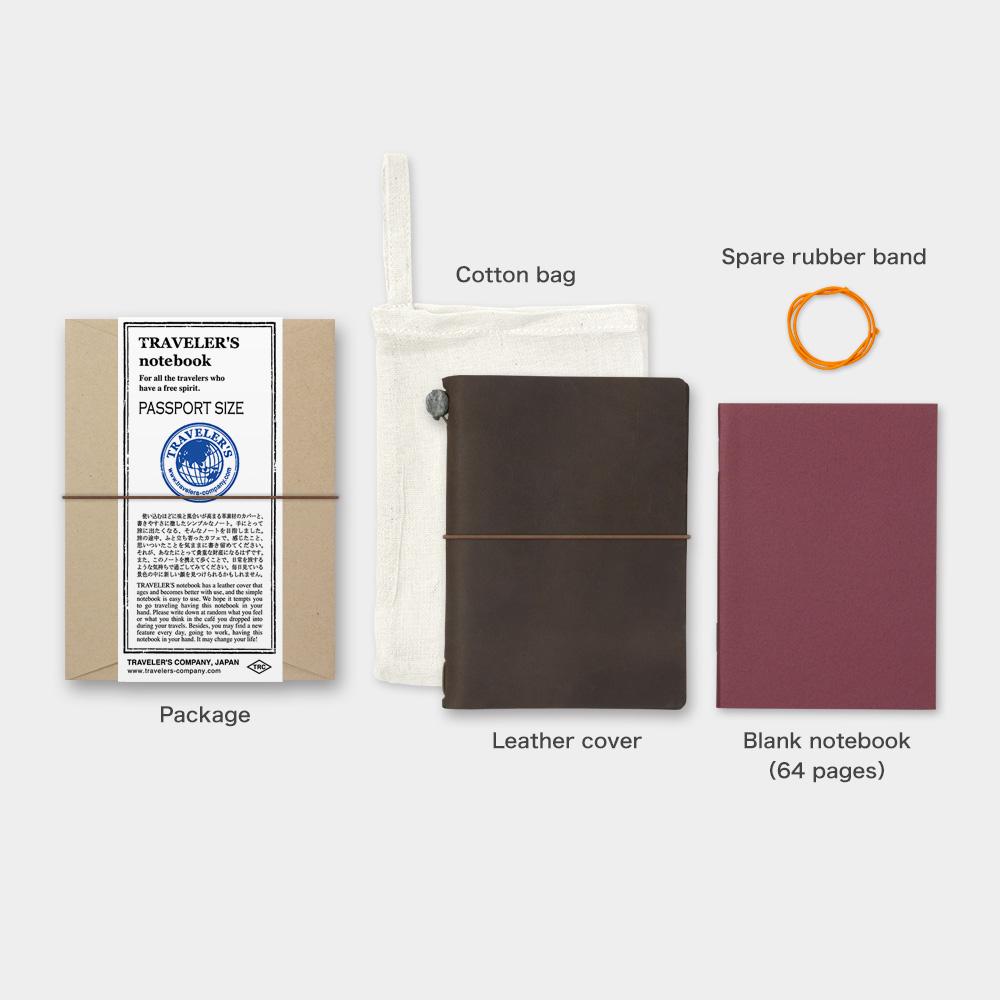 Leather Passport Notebook - Brown