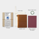 Leather Passport Notebook - Camel